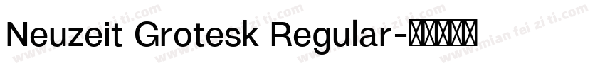 Neuzeit Grotesk Regular字体转换